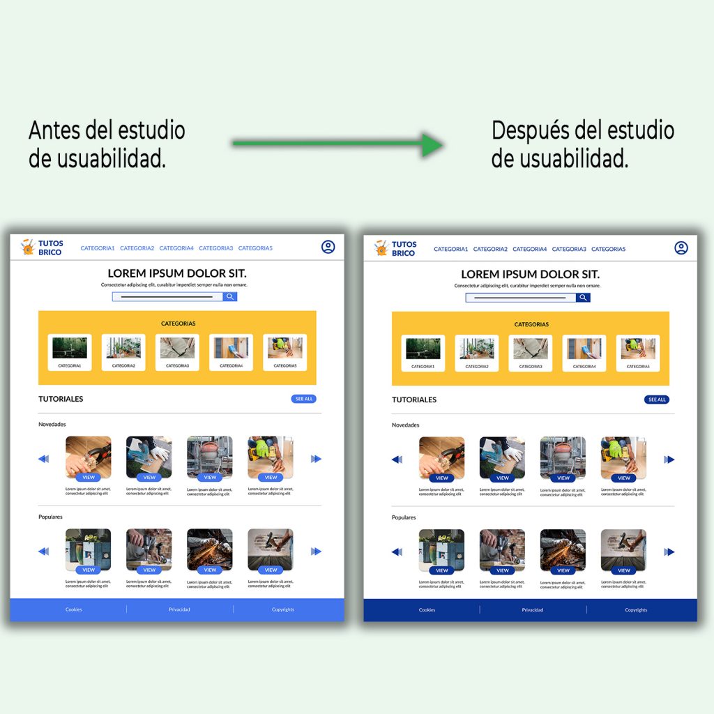 imagen de ejemplo de maqueta del sitio web adaptable de tutoriales de bricolaje